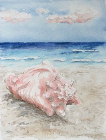 "Ocean Gives" original fine art by Crisynda Buss "Ocean Gives" original fine art by Crisynda Buss