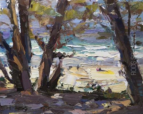 "See Through – Mid Day Sunny Carmel Beach" original fine art by Roos Schuring "See Through – Mid Day Sunny Carmel Beach" original fine art by Roos Schuring