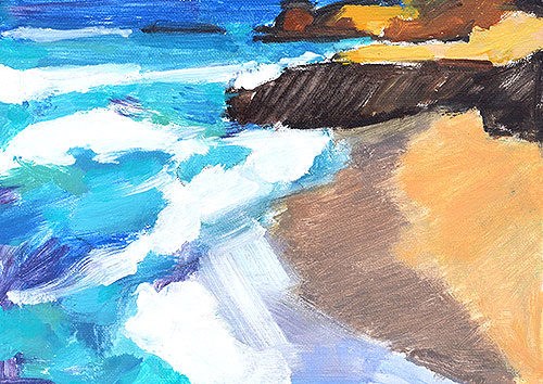 "La Jolla Beach" original fine art by Kevin Inman "La Jolla Beach" original fine art by Kevin Inman
