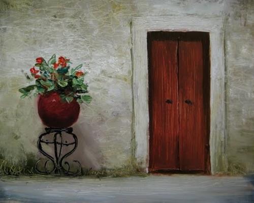 "'Red Planter'" original fine art by Justin Clements "'Red Planter'" original fine art by Justin Clements