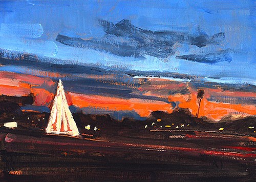 "Christmas Lights, San Diego" original fine art by Kevin Inman "Christmas Lights, San Diego" original fine art by Kevin Inman
