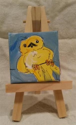 "Itty Bitty Yellowbird" original fine art by Terri Einer "Itty Bitty Yellowbird" original fine art by Terri Einer