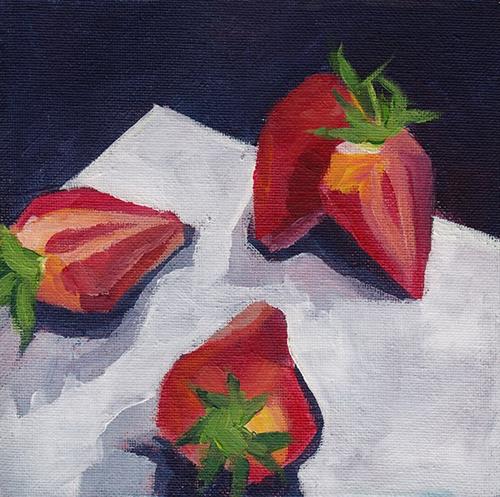 "Strawberries" original fine art by J M Needham "Strawberries" original fine art by J M Needham