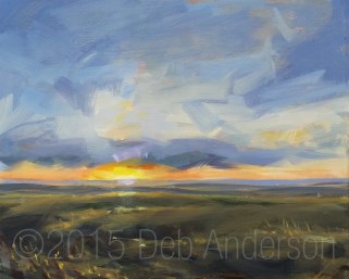 "Oil Painting: Fog at Sunrise" original fine art by Deb Anderson "Oil Painting: Fog at Sunrise" original fine art by Deb Anderson