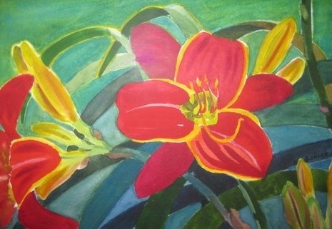 "Day Lilly" original fine art by Priscilla Bohlen "Day Lilly" original fine art by Priscilla Bohlen