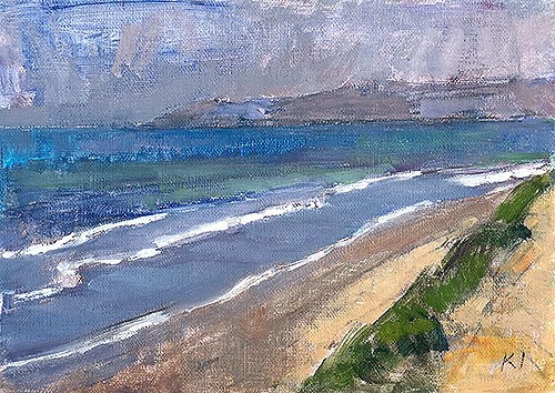"Del Mar Bluffscape" original fine art by Kevin Inman "Del Mar Bluffscape" original fine art by Kevin Inman