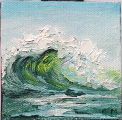 "Green Wave" original fine art by Camille Morgan "Green Wave" original fine art by Camille Morgan