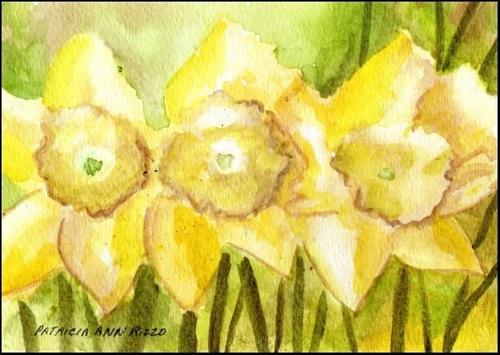 "Bright New Daffodils" original fine art by Patricia Ann Rizzo "Bright New Daffodils" original fine art by Patricia Ann Rizzo