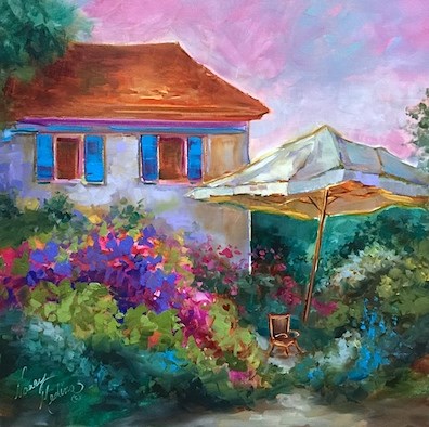 "Hidden Hearts French Garden - Flower Painting Classes and Workshops by Nancy Medina Art" original fine art by Nancy Medina "Hidden Hearts French Garden - Flower Painting Classes and Workshops by Nancy Medina Art" original fine art by Nancy Medina