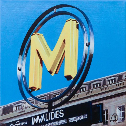 "Metro Invalides" original fine art by Andre Beaulieu "Metro Invalides" original fine art by Andre Beaulieu