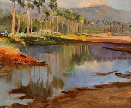 "Santa Barbara Waterfront California, plein air painting by Robin Weiss" original fine art by Robin Weiss "Santa Barbara Waterfront California, plein air painting by Robin Weiss" original fine art by Robin Weiss
