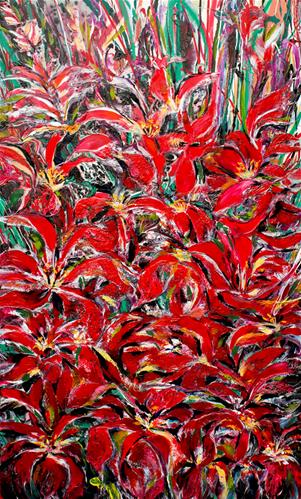"Flowers of Rainforest" original fine art by Khrystyna Kozyuk "Flowers of Rainforest" original fine art by Khrystyna Kozyuk