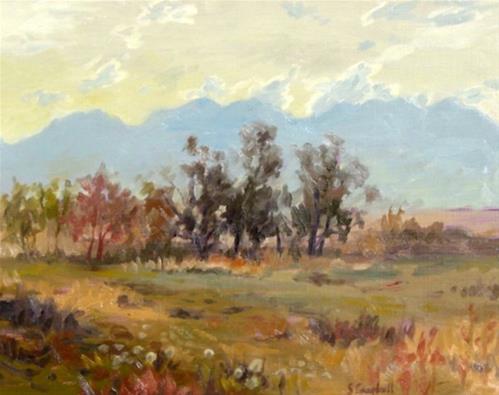 "Morning At Malin's Farm" original fine art by Susan N Jarvis "Morning At Malin's Farm" original fine art by Susan N Jarvis