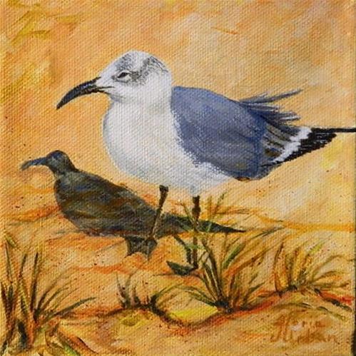 "Me & My Shadow #1" original fine art by Gloria Urban "Me & My Shadow #1" original fine art by Gloria Urban
