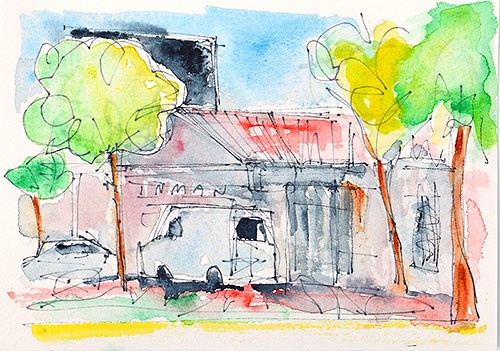 "Mission Hills Watercolor" original fine art by Kevin Inman "Mission Hills Watercolor" original fine art by Kevin Inman