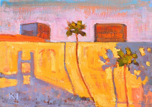 "Light at the Mall, Irvine" original fine art by Kevin Inman "Light at the Mall, Irvine" original fine art by Kevin Inman