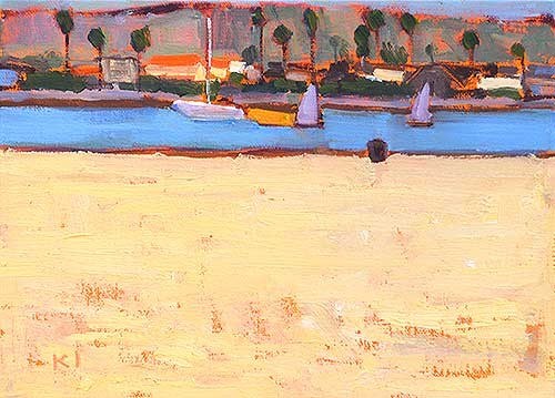 "Dog Beach, OB" original fine art by Kevin Inman "Dog Beach, OB" original fine art by Kevin Inman