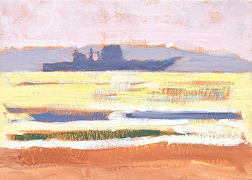 "Navy Ship off Coronado" original fine art by Kevin Inman "Navy Ship off Coronado" original fine art by Kevin Inman