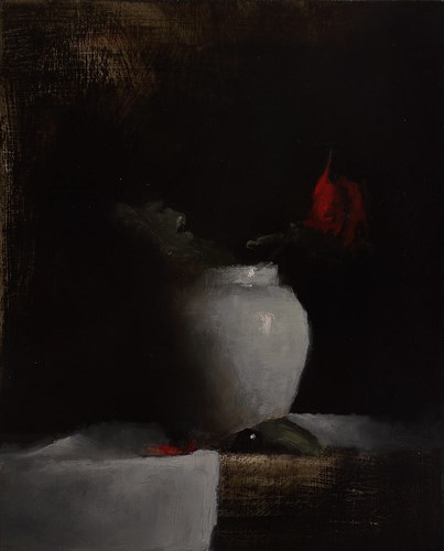 "Vase with Rose" original fine art by Neil Carroll "Vase with Rose" original fine art by Neil Carroll