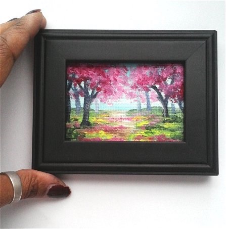 "Spring Trees" original fine art by Camille Morgan "Spring Trees" original fine art by Camille Morgan