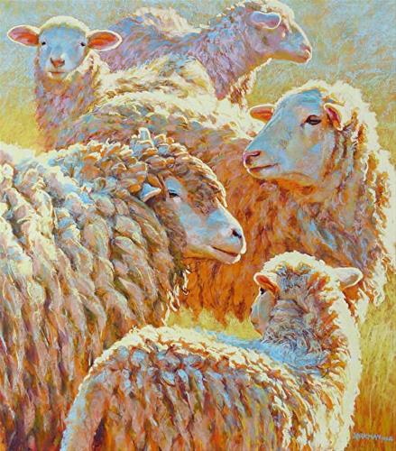 "Deep Sheep going to NYC!" original fine art by Rita Kirkman "Deep Sheep going to NYC!" original fine art by Rita Kirkman