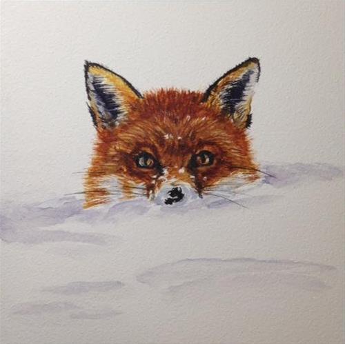 "Fox" original fine art by Carrie Gould "Fox" original fine art by Carrie Gould