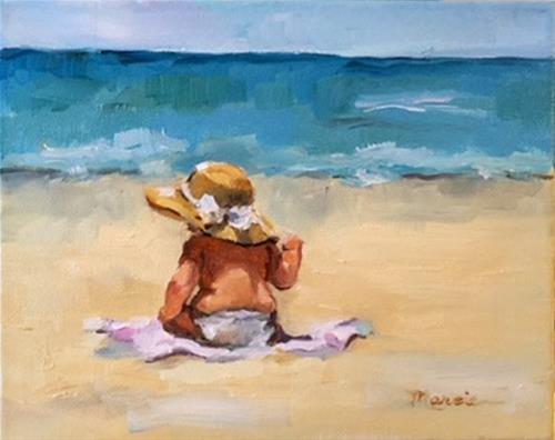 "Little Beach Beauty - SOLD" original fine art by Marcia Hodges "Little Beach Beauty - SOLD" original fine art by Marcia Hodges