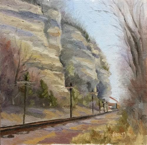 "Cliff Cave Park 1-en plein air" original fine art by Veronica Brown "Cliff Cave Park 1-en plein air" original fine art by Veronica Brown