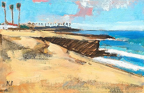 "Sunset Cliffs" original fine art by Kevin Inman "Sunset Cliffs" original fine art by Kevin Inman