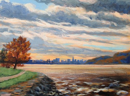 "Clouds Over the NYC Skyline" original fine art by Jamie Williams Grossman "Clouds Over the NYC Skyline" original fine art by Jamie Williams Grossman