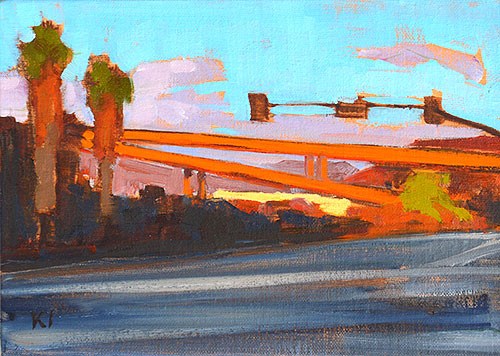 "1-5, Mission Valley" original fine art by Kevin Inman "1-5, Mission Valley" original fine art by Kevin Inman