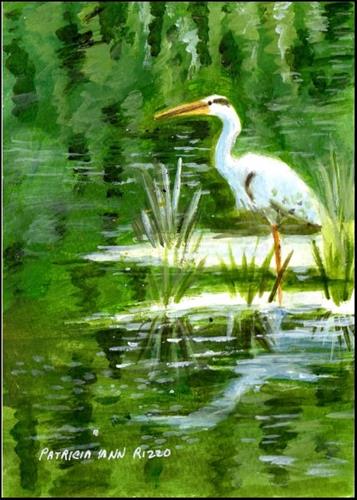 "Blue Heron" original fine art by Patricia Ann Rizzo "Blue Heron" original fine art by Patricia Ann Rizzo