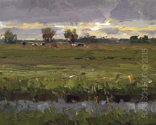 "Just before Sunset" original fine art by Roos Schuring "Just before Sunset" original fine art by Roos Schuring