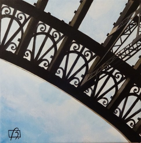 "Eiffel Tower Detail" original fine art by Andre Beaulieu "Eiffel Tower Detail" original fine art by Andre Beaulieu