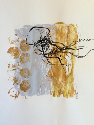 "Jellyfish Print" original fine art by Teddi Parker "Jellyfish Print" original fine art by Teddi Parker