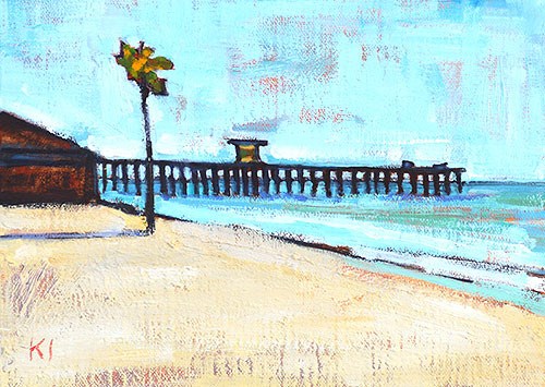 "San Clemente Pier" original fine art by Kevin Inman "San Clemente Pier" original fine art by Kevin Inman