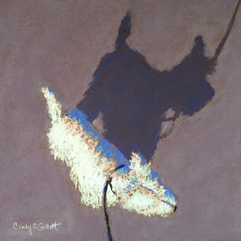 "Little Buddy 2" original fine art by Cindy Gillett "Little Buddy 2" original fine art by Cindy Gillett