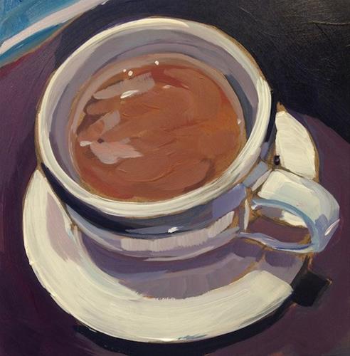 "Coffee from Cafe Maude" original fine art by Kat Corrigan "Coffee from Cafe Maude" original fine art by Kat Corrigan