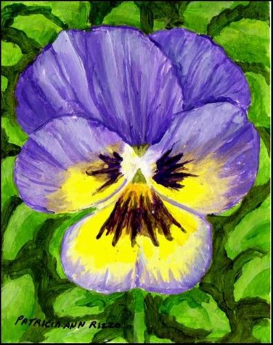 "One Happy Face Pansy" original fine art by Patricia Ann Rizzo "One Happy Face Pansy" original fine art by Patricia Ann Rizzo