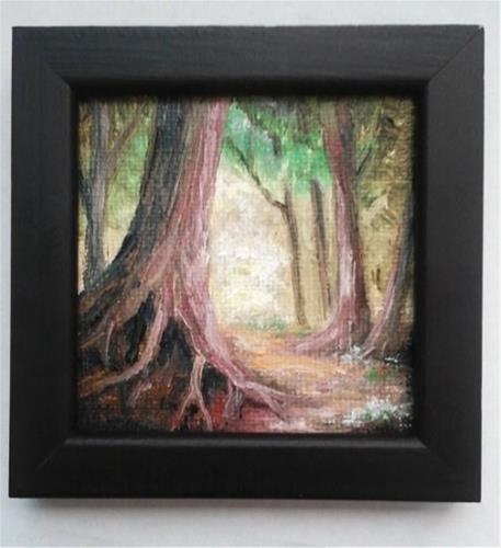 "Forest Trees, Framed" original fine art by Camille Morgan "Forest Trees, Framed" original fine art by Camille Morgan