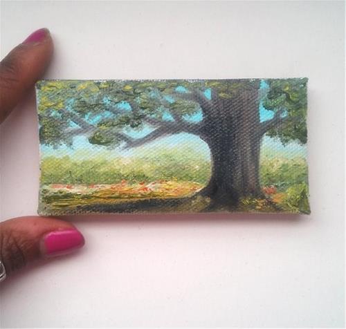 "Landscape with Tree" original fine art by Camille Morgan "Landscape with Tree" original fine art by Camille Morgan