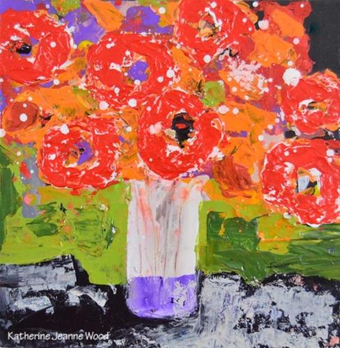 "Floral painting series no 68" original fine art by Katie Jeanne Wood "Floral painting series no 68" original fine art by Katie Jeanne Wood