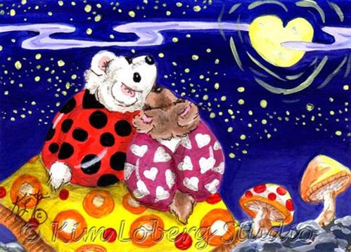 "Cuddle Bug Bears" original fine art by Kim Loberg "Cuddle Bug Bears" original fine art by Kim Loberg